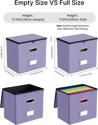 File Box Small 2-Pack Mesh Pockets Hanging Organizer for Letter-Size