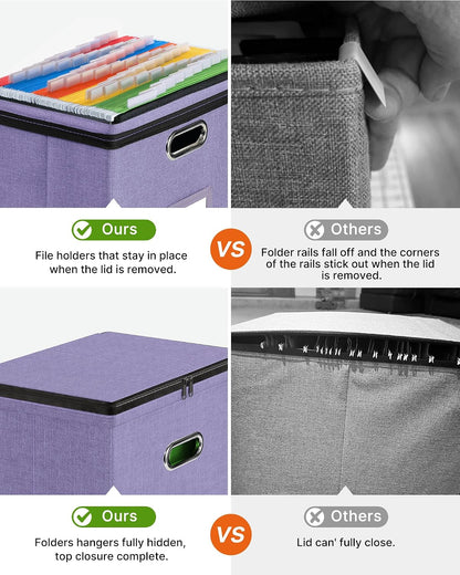 File Box Small 2-Pack Mesh Pockets Hanging Organizer for Letter-Size