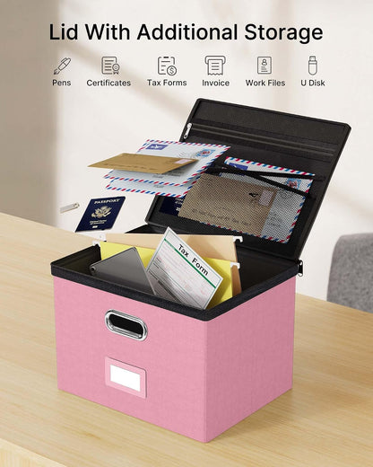 File Box Small 2-Pack Mesh Pockets Hanging Organizer for Letter-Size
