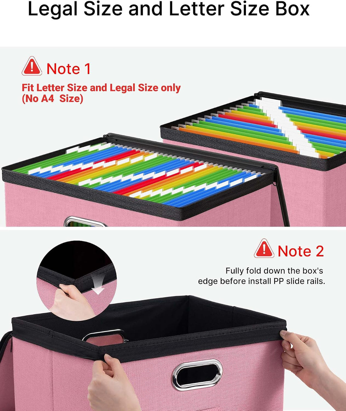 File Box Small 2-Pack Mesh Pockets Hanging Organizer for Letter-Size