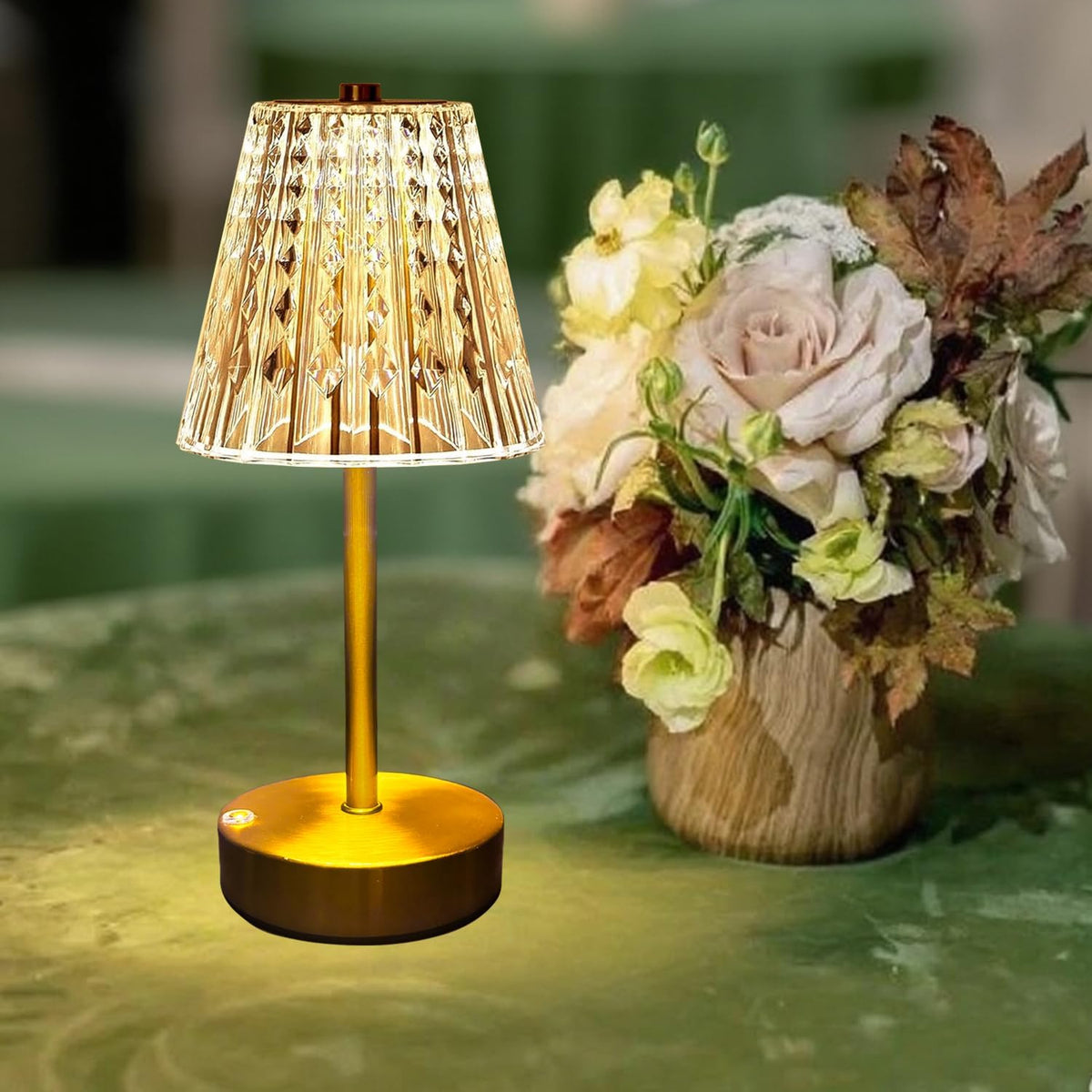 Black Cordless Table Lamp Rechargeable,Small Battery Powered Lamp 5000mAh,Mini Wireless Table Lamp for Restaurant Dining Tabletop/Kitchen Counter Top/Bathroom Shower/No Cord Touch Lamp Decorative