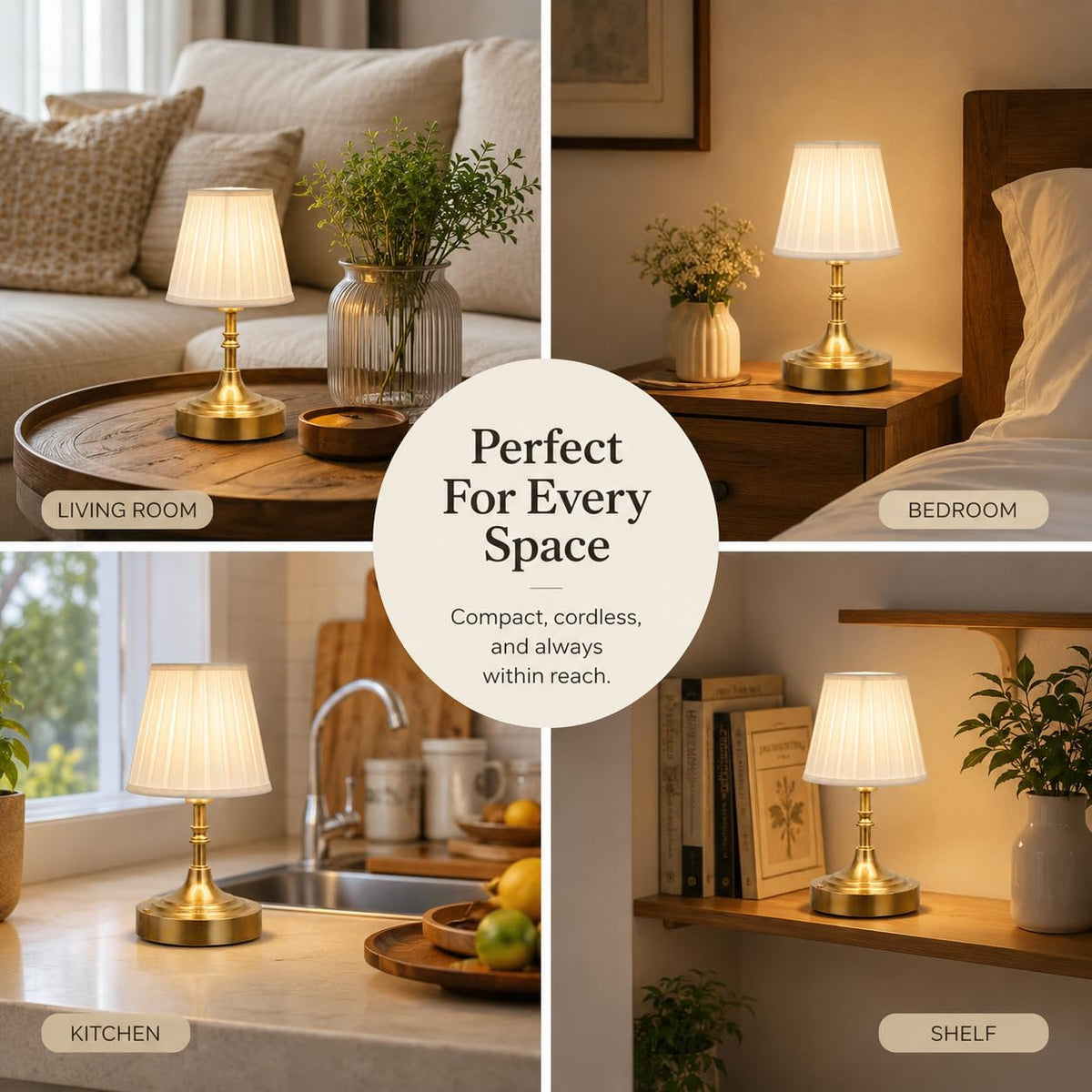 Black Cordless Table Lamp Rechargeable,Small Battery Powered Lamp 5000mAh,Mini Wireless Table Lamp for Restaurant Dining Tabletop/Kitchen Counter Top/Bathroom Shower/No Cord Touch Lamp Decorative
