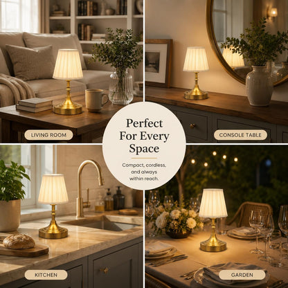 Black Cordless Table Lamp Rechargeable,Small Battery Powered Lamp 5000mAh,Mini Wireless Table Lamp for Restaurant Dining Tabletop/Kitchen Counter Top/Bathroom Shower/No Cord Touch Lamp Decorative