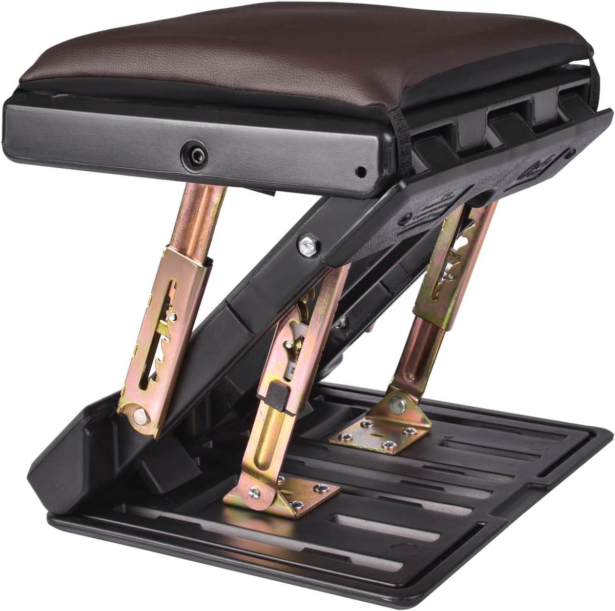 Under Desk Footrest, 4-Level Height Adjustable 12Modes Foldable Footrest