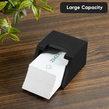 Acacia Wood Business Card Holder for Desk - Vertical Business Card Display Stand - Wooden Business Card Organizer for Office Tabletop Desktop