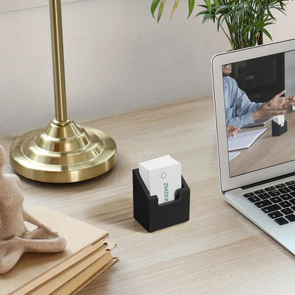 Acacia Wood Business Card Holder for Desk - Vertical Business Card Display Stand - Wooden Business Card Organizer for Office Tabletop Desktop