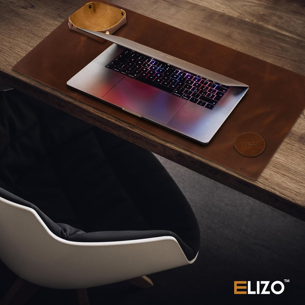 Real Leather Desk Mat Set (32x16) Large Desk Cover Desk Blotter Protector Computer Gaming Mouse Pad Table Laptop Office Desktop Accessories