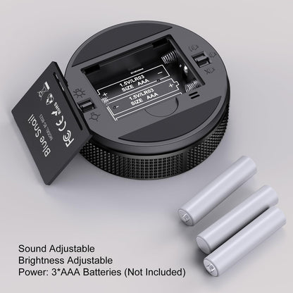 Kitchen Timer with LED Digital Display Smart Efficana for Home Classroom Gym Office, Volume and Brightness Adjustable Productivity Timer (Guncolor)