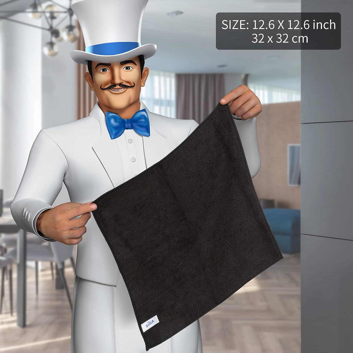 Microfiber Cleaning Cloths, Streak Free Microfiber Towels, 12 Pack