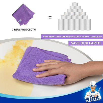 Microfiber Cleaning Cloths, Streak Free Microfiber Towels, 12 Pack