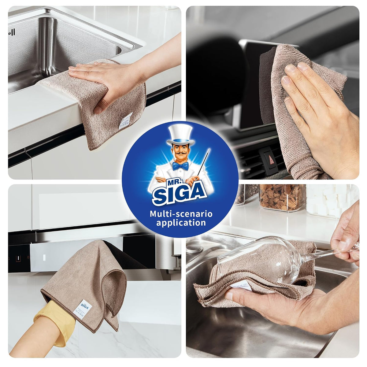 Microfiber Cleaning Cloths, Streak Free Microfiber Towels, 12 Pack