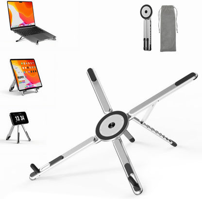 Adjustable Laptop Stand, 3-in-1 Magnetic Stand for Laptop & Tablet