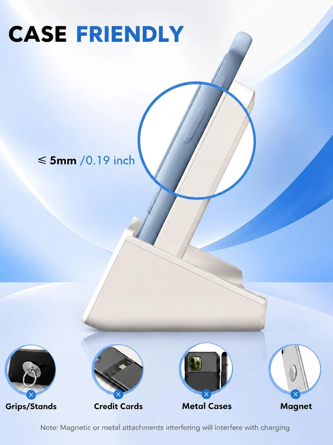 Wireless Charger YUWISS Wireless Charging Stand Cordless Charger 10/7.5/5W Compatible with iPhone 14 13 12/12 /11Pro Max/XR/XS Max/XS/X/8/8Plus Galaxy S22/S21/S9/S9+/S8/S8+ Note
