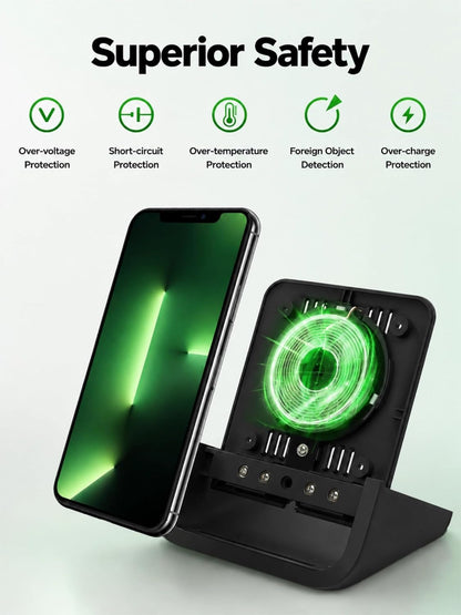 Wireless Charger YUWISS Wireless Charging Stand Cordless Charger 10/7.5/5W Compatible with iPhone 14 13 12/12 /11Pro Max/XR/XS Max/XS/X/8/8Plus Galaxy S22/S21/S9/S9+/S8/S8+ Note