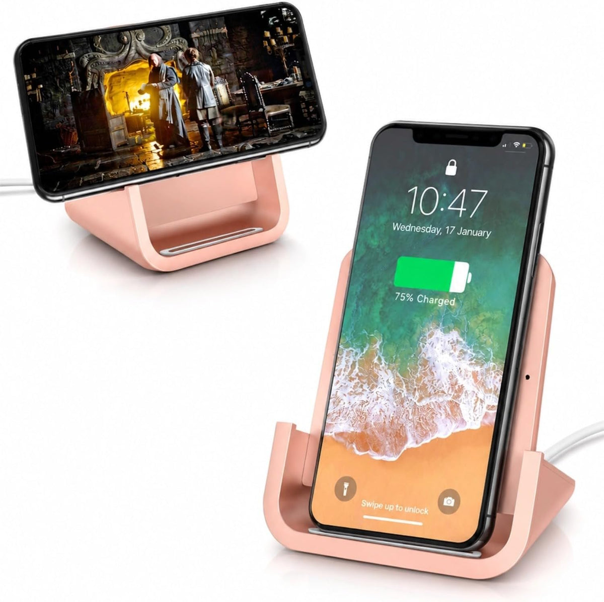 Wireless Charger YUWISS Wireless Charging Stand Cordless Charger 10/7.5/5W Compatible with iPhone 14 13 12/12 /11Pro Max/XR/XS Max/XS/X/8/8Plus Galaxy S22/S21/S9/S9+/S8/S8+ Note