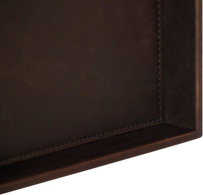 Valet Tray Nightstand Organizer Leather Catchall Tray for Perfume,Jewelry,Key and Remote on Counter or Dresser(Black)