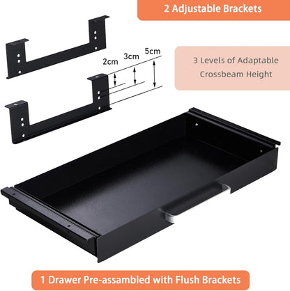 Under Desk Drawer Organizer 21", Large Desk Pencil Storage Drawer