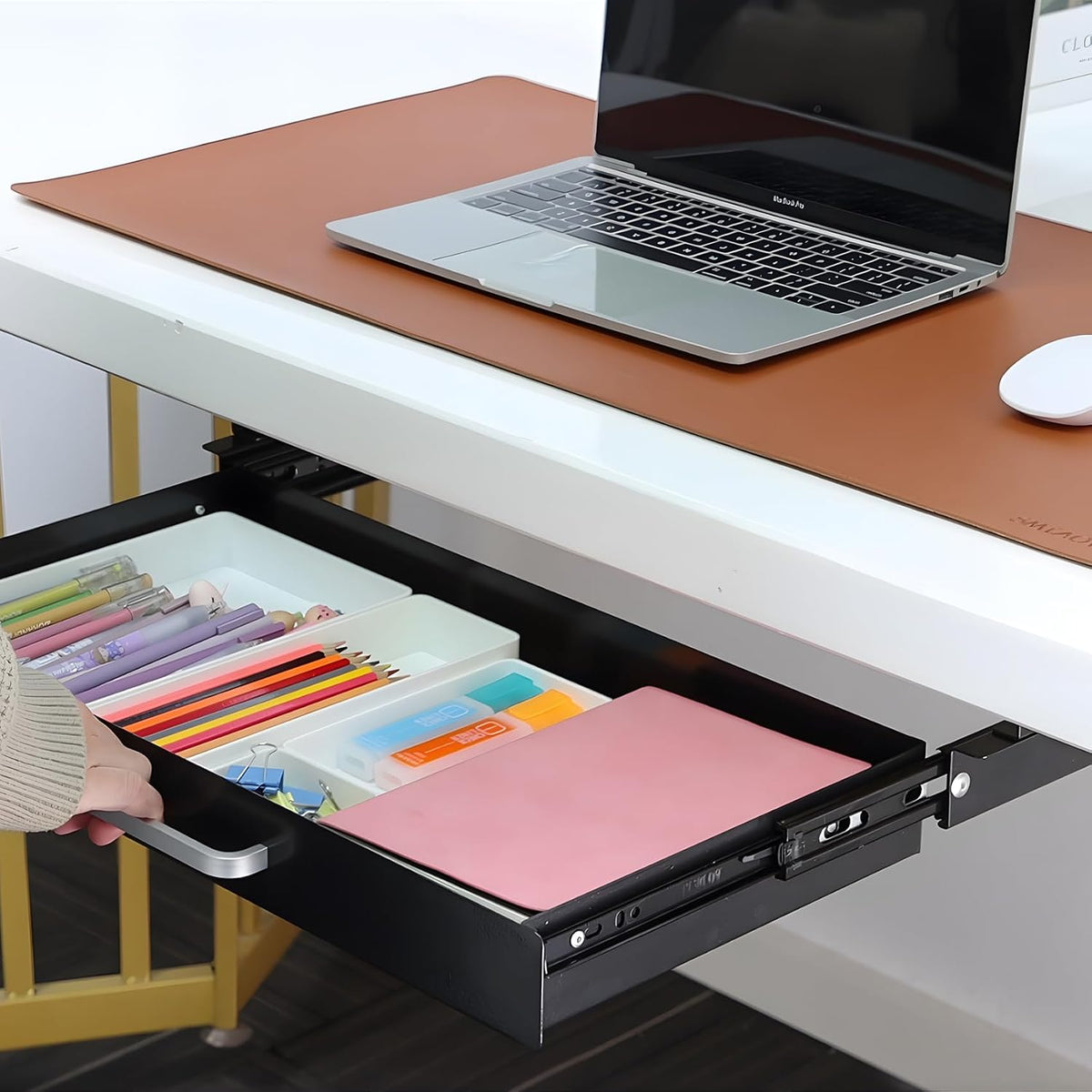 Under Desk Drawer Organizer 21", Large Desk Pencil Storage Drawer