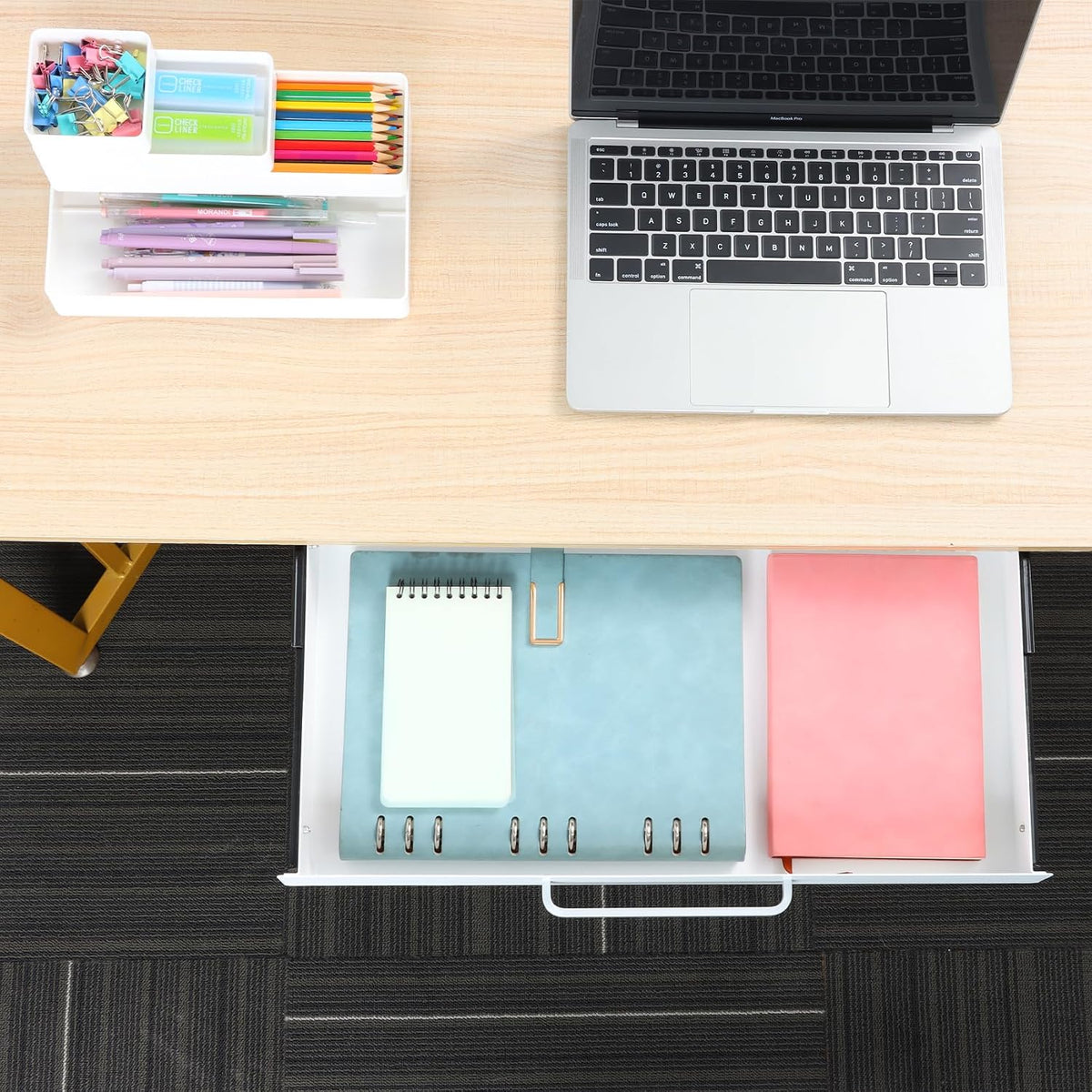 Under Desk Drawer Organizer 21", Large Desk Pencil Storage Drawer