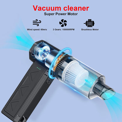 F30 Compressed Air Duster&Vacuum Cleaner,3-in-1 150000RPM Air Blower