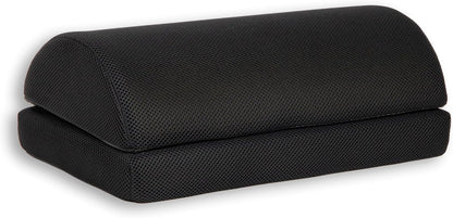 Air-Cloud Memory Foam Under Desk Footrest, Ergonomic Support for Back, Hip, Legs, Knees & Feet, Adjustable Height, Memory Foam, Black