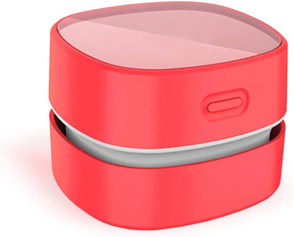 Desktop Vacuum Cleaner,Mini Table dust Sweeper Energy Saving,High Endurance up to 400 mins,Cordless&360º Rotatable Design for Cleaning Hairs,Crumbs,Computer Keyboard (Pink Charging)
