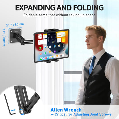 Tablet Stand for Desk, Adjustable iPad Holder for Bed, 4.7"-15.6"