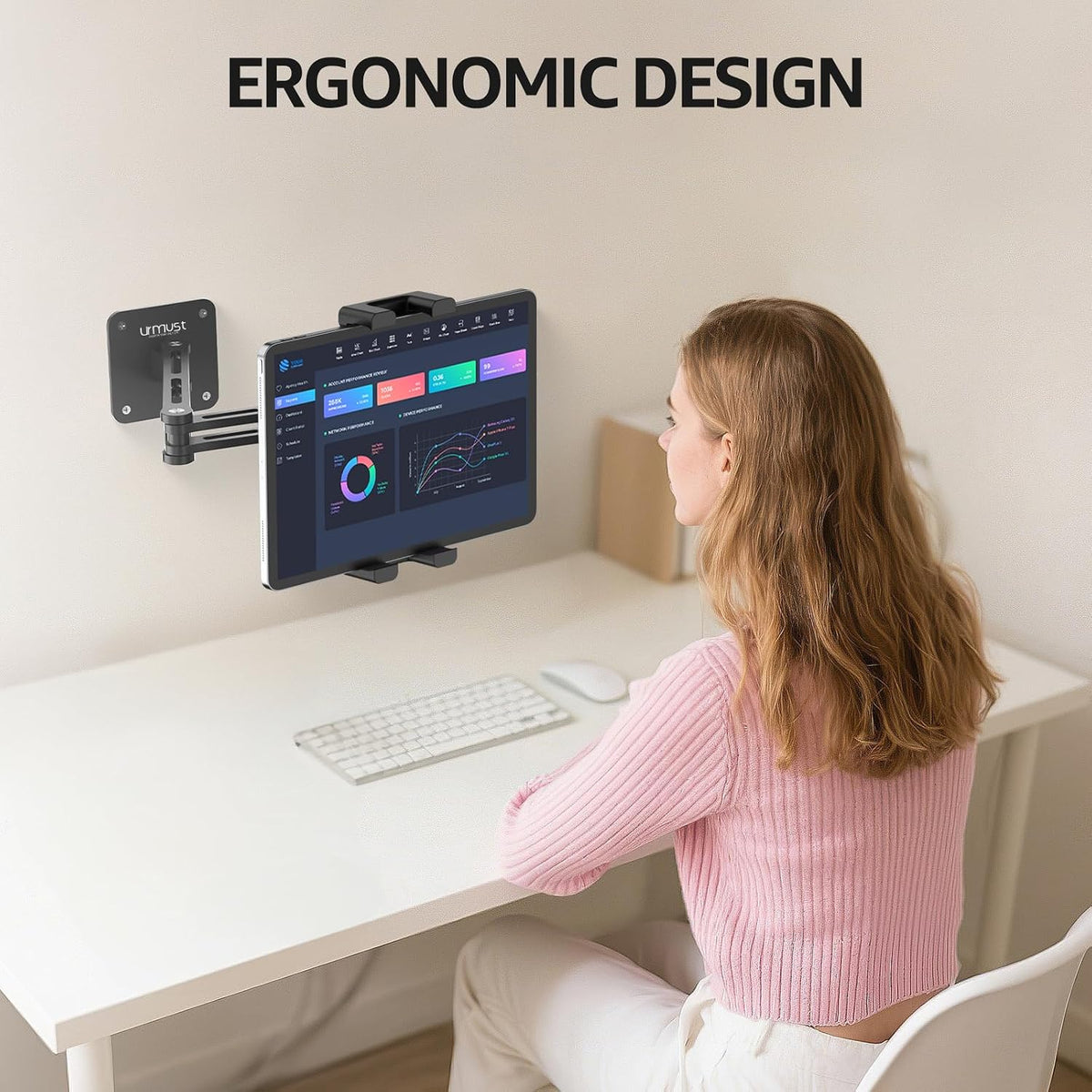 Tablet Stand for Desk, Adjustable iPad Holder for Bed, 4.7"-15.6"