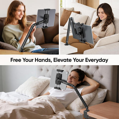 Tablet Stand for Desk, Adjustable iPad Holder for Bed, 4.7"-15.6"