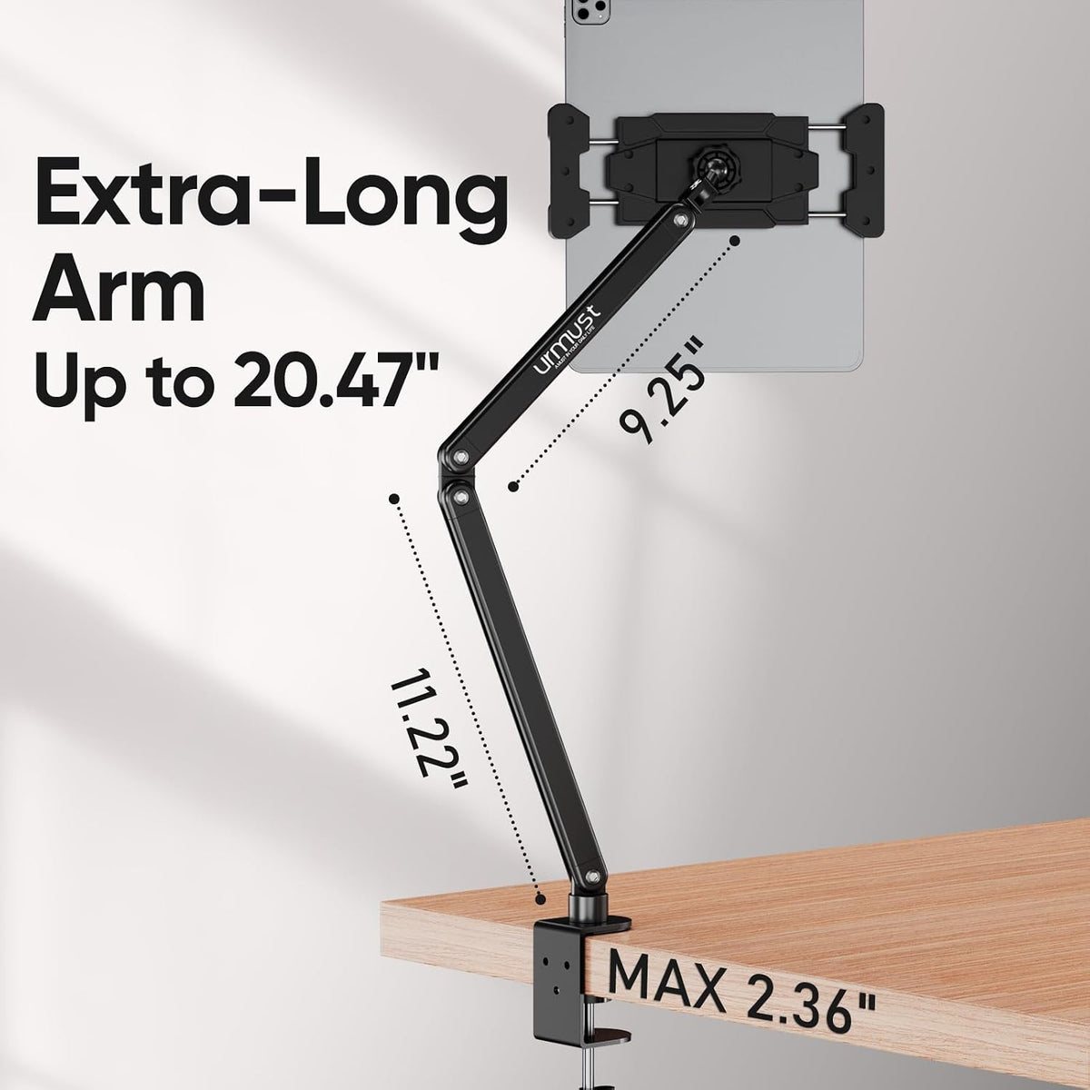 Tablet Stand for Desk, Adjustable iPad Holder for Bed, 4.7"-15.6"