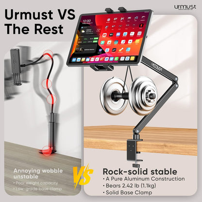 Tablet Stand for Desk, Adjustable iPad Holder for Bed, 4.7"-15.6"