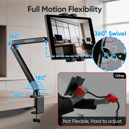 Tablet Stand for Desk, Adjustable iPad Holder for Bed, 4.7"-15.6"