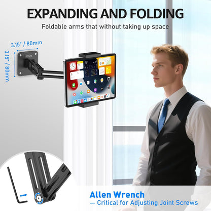 Tablet Stand for Desk, Adjustable iPad Holder for Bed, 4.7"-15.6"