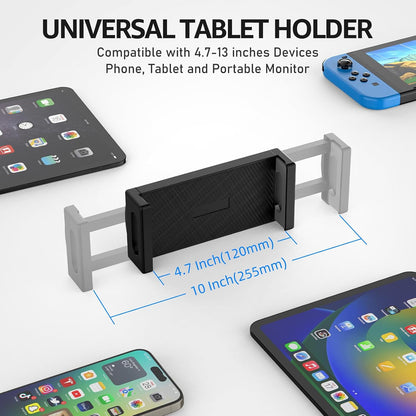Tablet Stand for Desk, Adjustable iPad Holder for Bed, 4.7"-15.6"