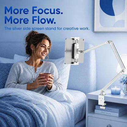 Tablet Stand for Desk, Adjustable iPad Holder for Bed, 4.7"-15.6"