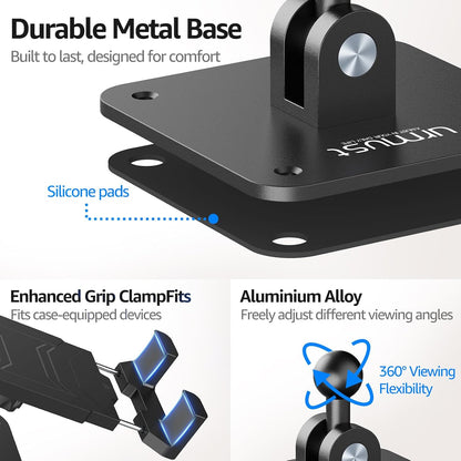 Tablet Stand for Desk, Adjustable iPad Holder for Bed, 4.7"-15.6"