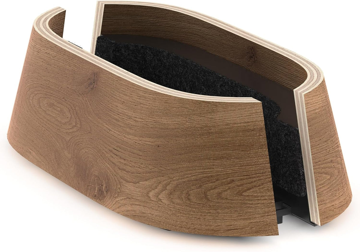 Vertical Laptop Stand in Black Walnut Wood, Adjustable