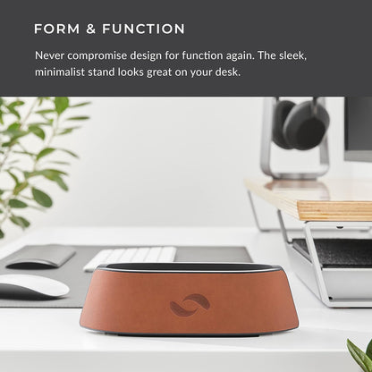 Vertical Laptop Stand in Black Walnut Wood, Adjustable