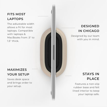Vertical Laptop Stand in Black Walnut Wood, Adjustable