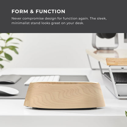 Vertical Laptop Stand in Black Walnut Wood, Adjustable