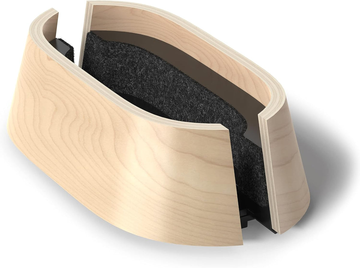 Vertical Laptop Stand in Black Walnut Wood, Adjustable