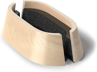 Vertical Laptop Stand in Black Walnut Wood, Adjustable