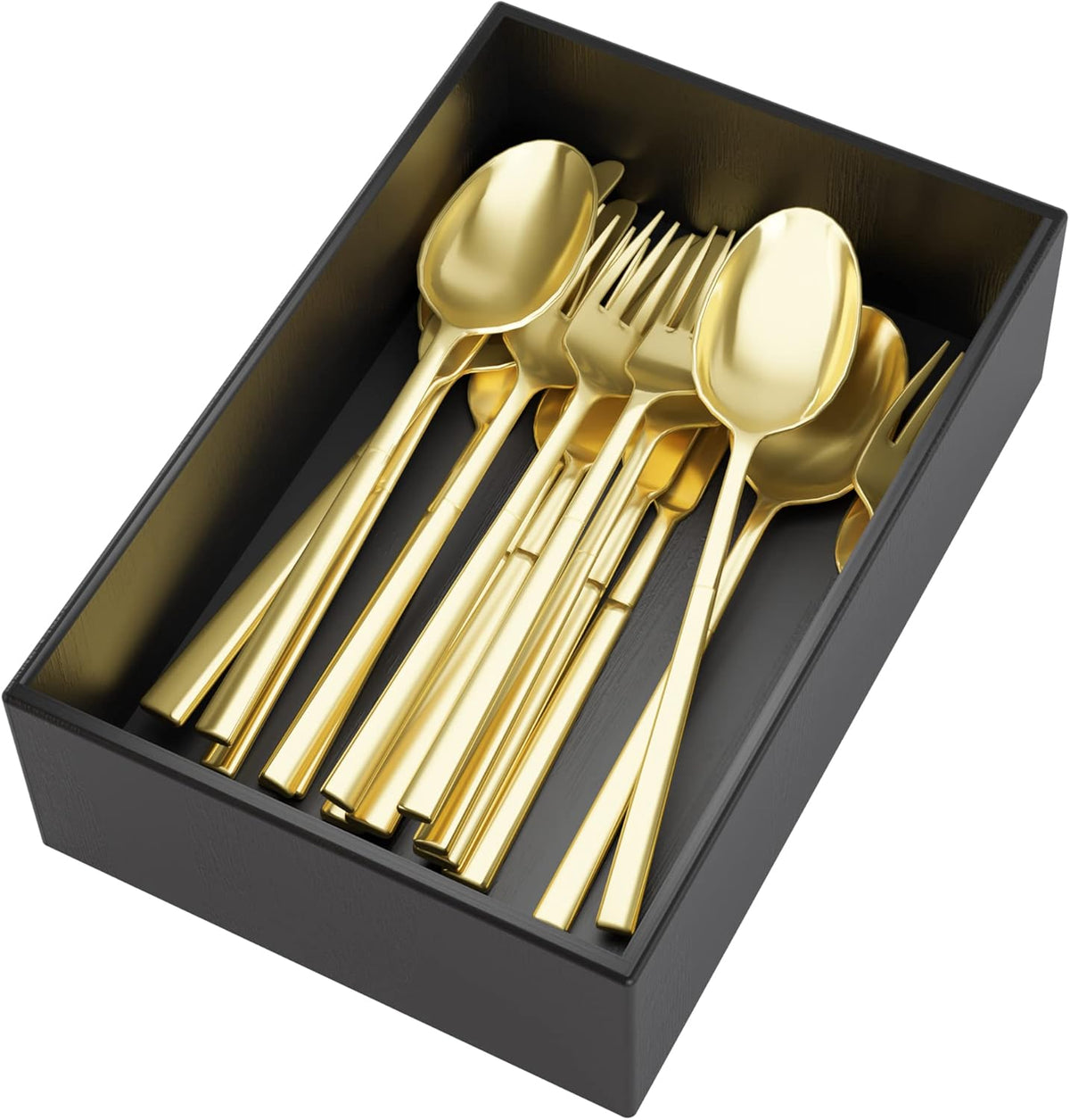 Bamboo Kitchen Drawer Organizer 12"x 3", Storage Box for Utensil Organizer
