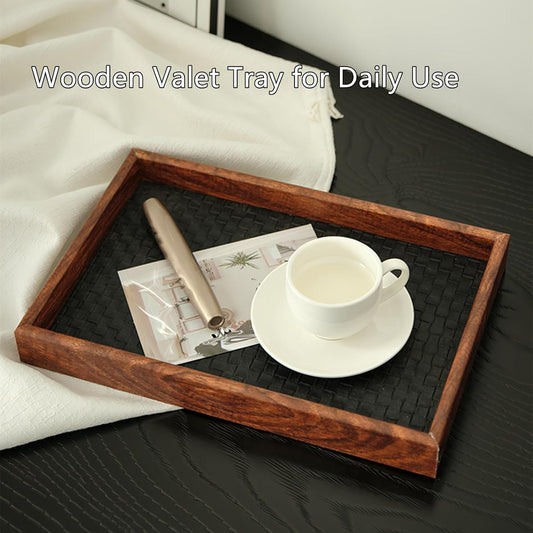 Valet Tray Wooden Catch All Tray Nightstand Tray Valet Desk Tray