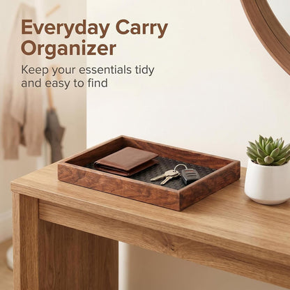 Valet Tray Wooden Catch All Tray Nightstand Tray Valet Desk Tray