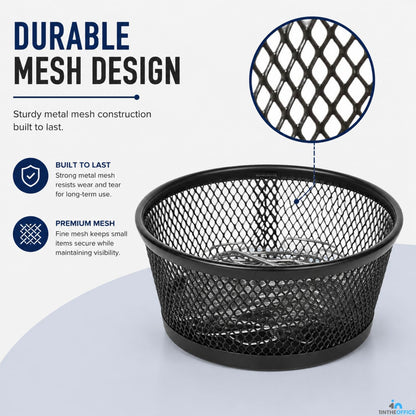 Mesh Paper Clip Holder for Desk, Paperclip Holder, 2 Pack