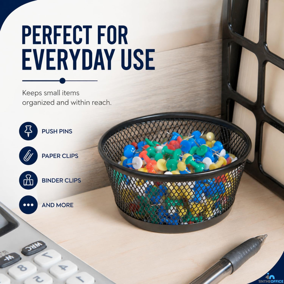 Mesh Paper Clip Holder for Desk, Paperclip Holder, 2 Pack