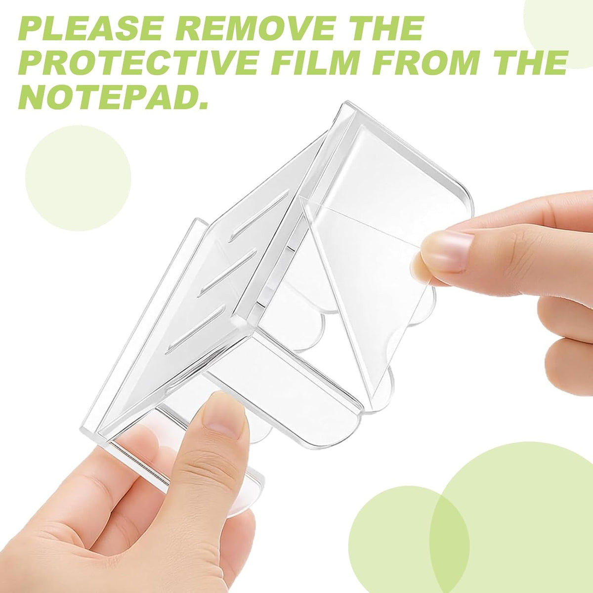 Acrylic Sticky Note Holder 3x3 Inch - Clear Cute Notepad Holder with Scalloped Wave Design, Sticky Note Dispenser Desk Organizer for Office Home Desk, Memo Pad Holder for 3x3 Notes(2)