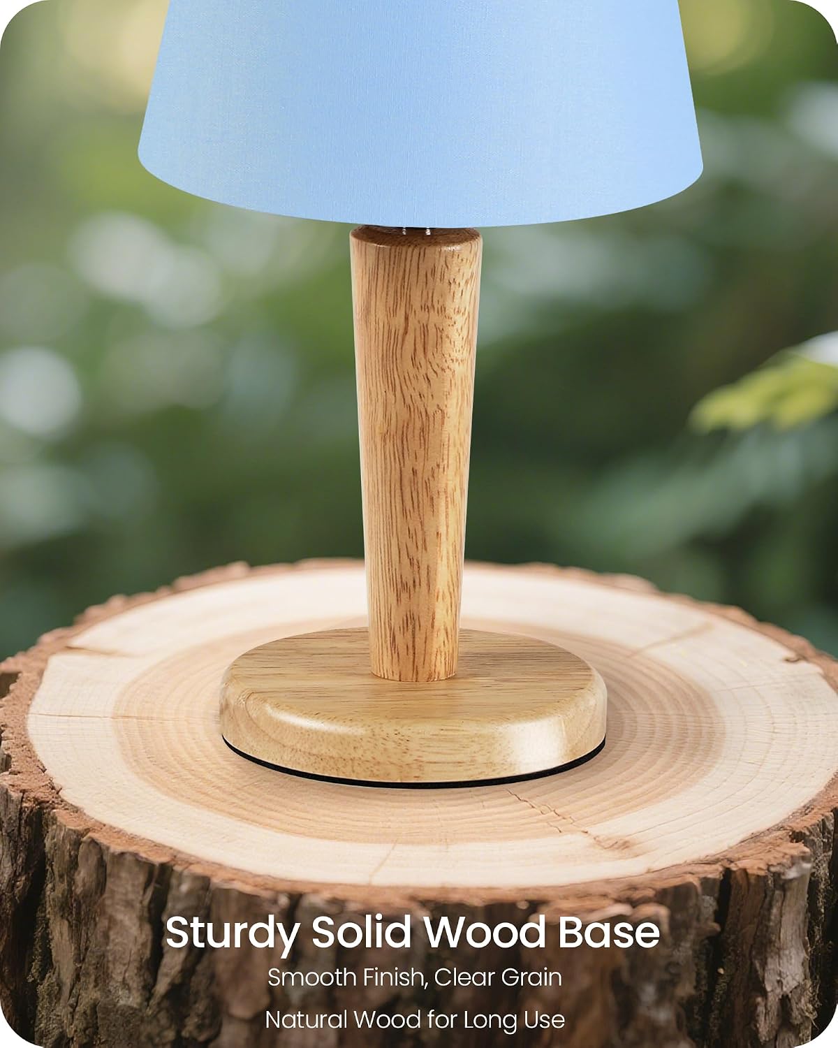 12" Wood Bedside Table Lamps Set of 2, Small Desk Lamps for Small Places, 3 Color Temperatures with Memory, Beige Linen Shade & E26 Bulbs, for Bedroom Living Room Office LE13TLP205
