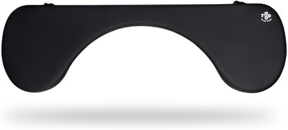 R-Go Arm Rest for Desk, Distance Adjustable, Ergonomic Desk Extender Tray, Elbow & Wrist Supoort, Soft Sponge Built-in, Easy Typing Pain Relief, Punch-Free Clamp on, Black